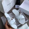 Balenciaga White Pam Slipper CNP