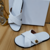 Signature White Crisscross Slippers CNP