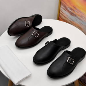 Prestige Side Buckle Leather Half Shoe CNP