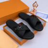Premium Criss-Cross Leather Slide Slippers CNP