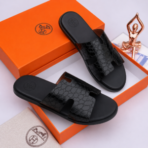 Premium Black Designer-Style Slippers CNP