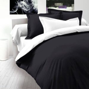 Mayahuz Classic White Black Bedsheet & Duvet set CNP