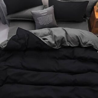 Mayahuz Classic Grey-Black Bedsheet & Duvet set CNP