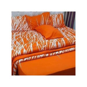 Mayahuz Classic Orange Stripe Bedsheet & Duvet Set CNP
