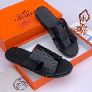 Black Hermes Paris Pam Slipper CNP