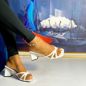 Women Leather Heel Slipper