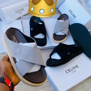 Celine Crisscross Leather Slide XP