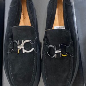 Handmade Men Black Loafers XP
