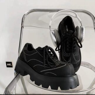 Stylish Big Head Leather Shoe CNP