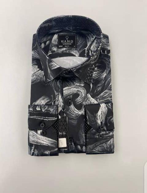 Black Quality Men's Long Sleeve Shirt CNP