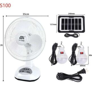 TSW 12 Inches Solar Rechargeable Table Fan CNP