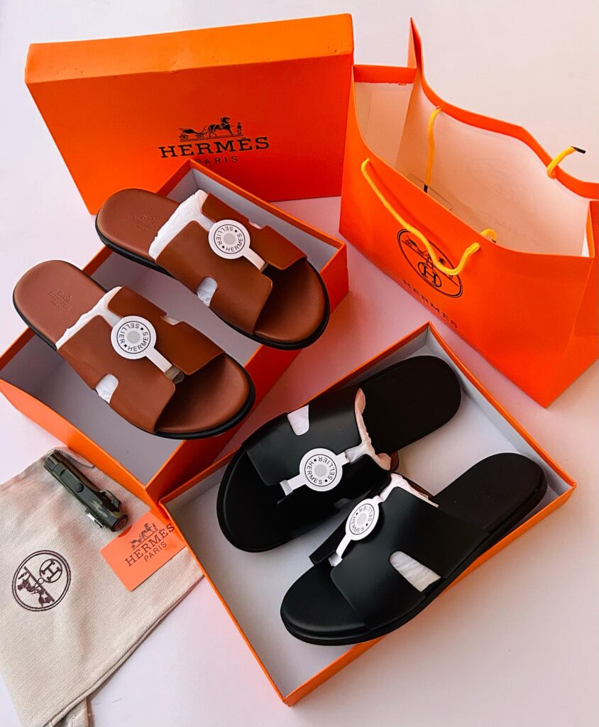 Original Hermes Men's Leather Slippers CNP - Quality Meets Convenience