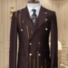 Regal Espresso Gold Stripe Suit CNP