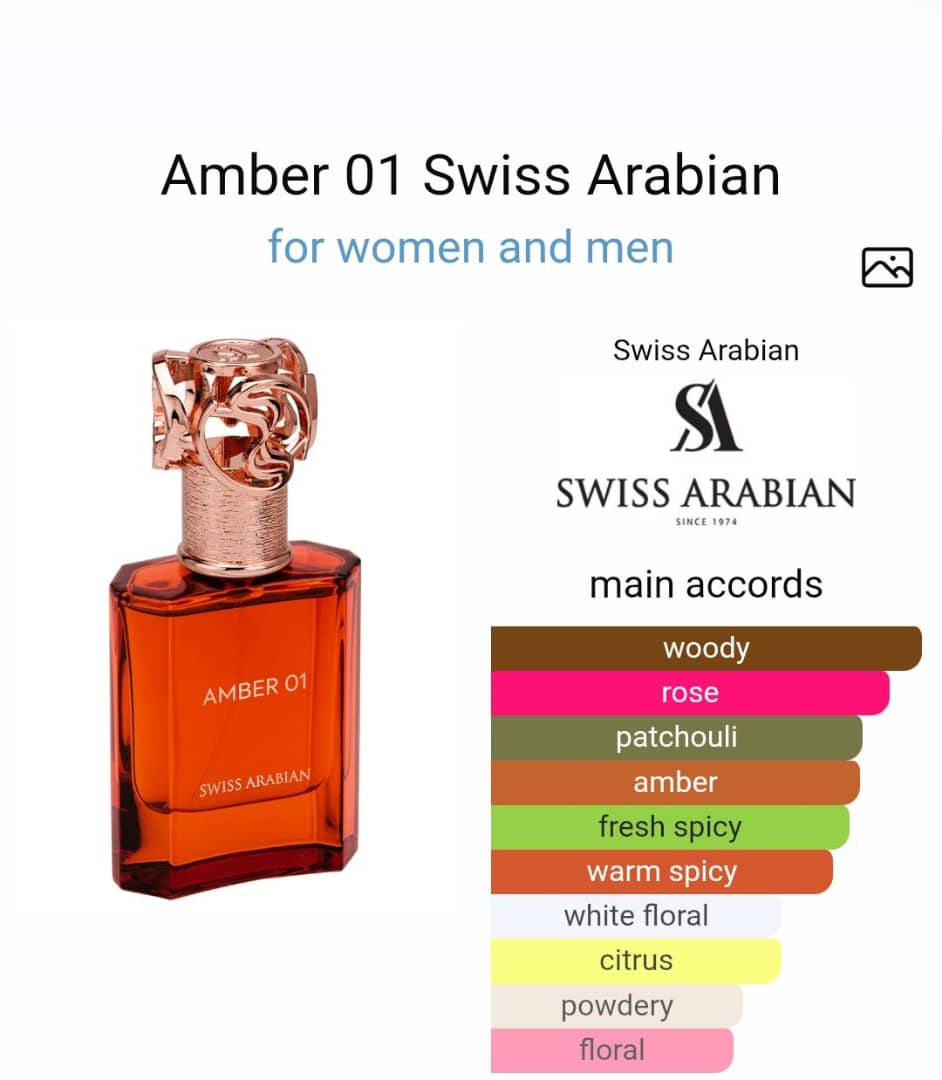 Amber 01 Perfume by Swiss Arabian CNP