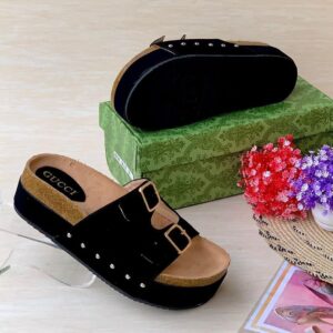 Women Cork Wedge Slide CNP