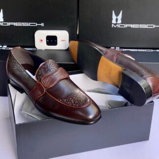 Brown Leather Men Loafer CNP