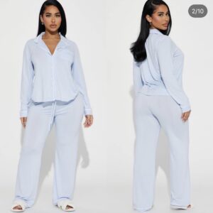 Fashion Nova Blue Bird Pajamas Set CNP