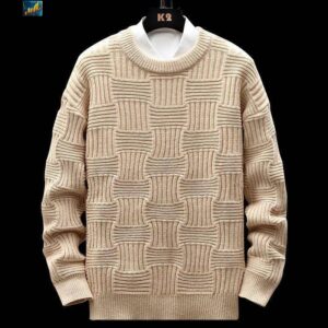 Textured Elegance Knitted Sweater CNP
