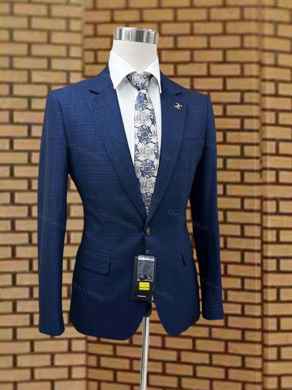 Classic Men Navy Blue Blazer CNP