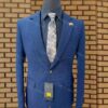 Stylish Men Royal Blue Slim-Fit Blazer CNP