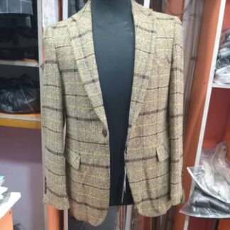 Warm Brown& Biege Check Pattern Blazer CNP