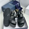 Black Luxury Leather Sandals CNP