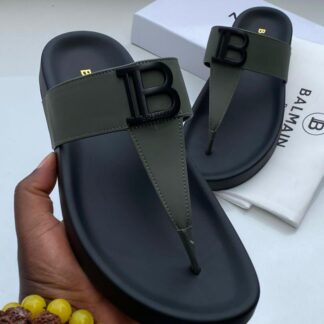 Stylish Leather Toe-Ring Pam Slipper CNP