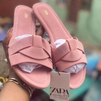 Lovely Peach Suede Slipper CNP