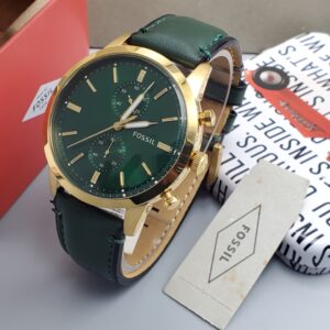 Green Leather Fossil Watch CNP