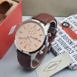 Authentic Fossil Brown Leather Watch CNP