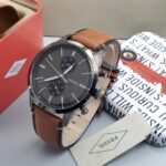 Original Quality Fossil Brown Leather Watch CNP