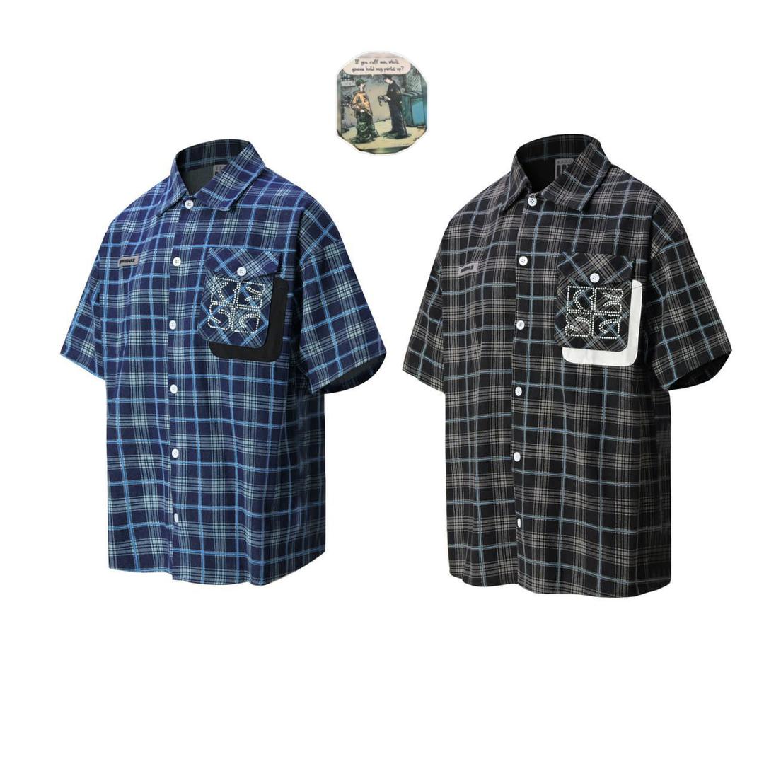 Vintage Style Men Short Sleeve Shirt CNP