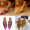 Metallic Leather Ladies Half Shoe CNP