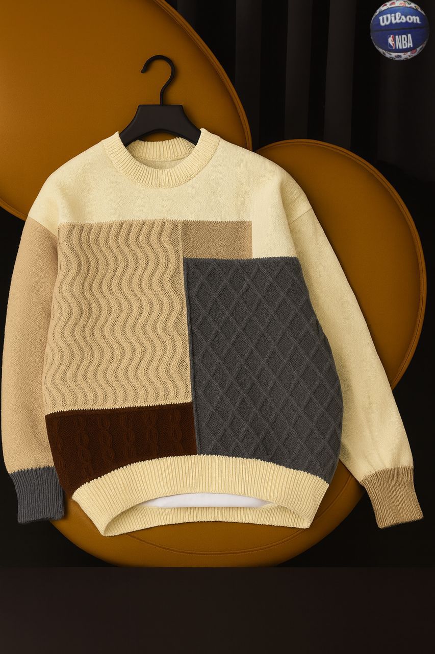 Round Neck Color Block Sweatshirt CNP