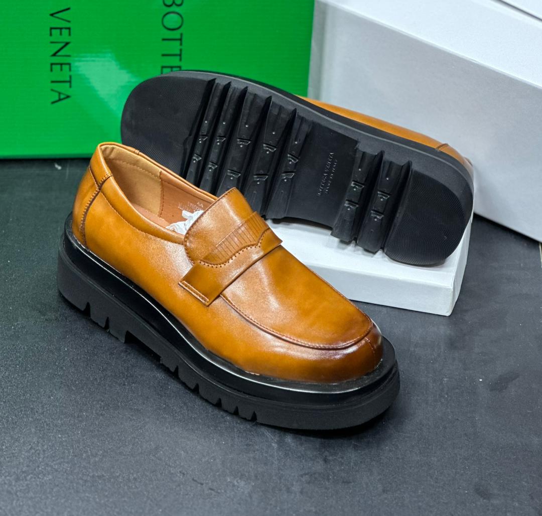 Brown Leather Men Shoe CNP