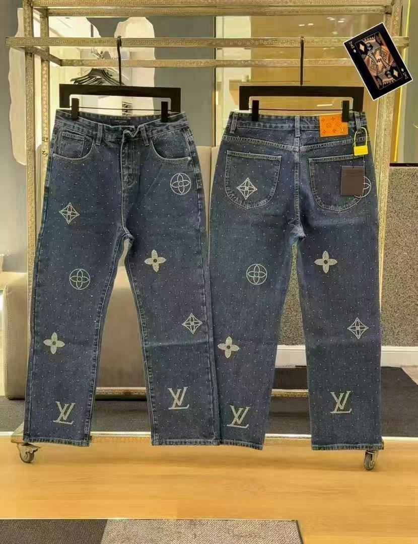 Men Casual Graphic Print Jeans CW