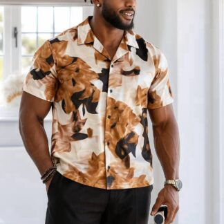 Men Vintage Short-Sleeved Shirt CNP