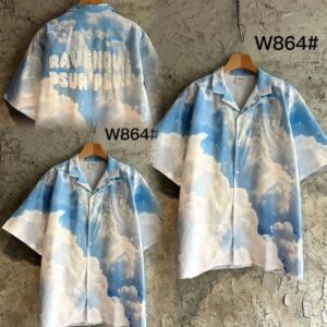 Silk Cloud Print Men Shirt CNP
