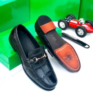 Black Classic Leather Corporate Shoe CNP