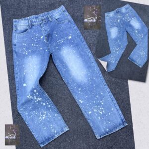 Men Splash Print Jeans CNP