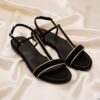 Elegant Leather Sandals with Strap CNP