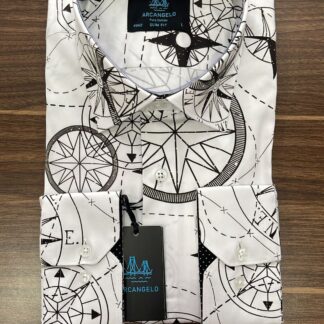 Clock-Themed Men Cotton Shirt CNP