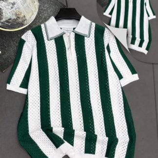 Mesh Color Striped Men Wear CNP