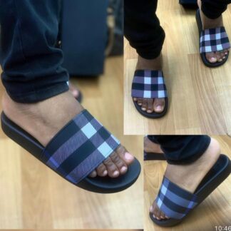 Men Plaid Design Slide CNP