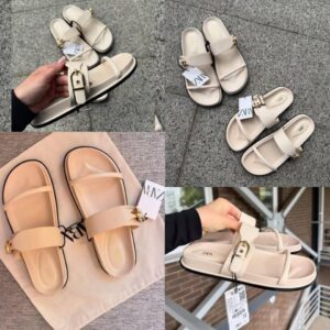 Women Buckle Strap Slippers CNP