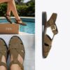 Brown Suede Leather Sandals CNP