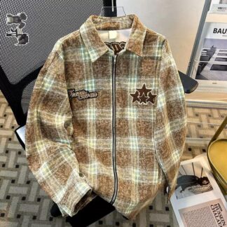 Men Retro Plaid Jacket CNP