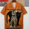 Vintage Panther Print Men Shirt CNP