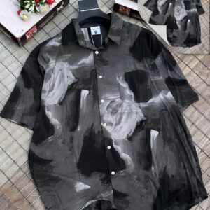 Black Printed Fit Casual Shirt CNP