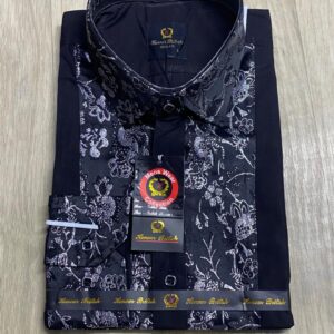 Pattern Button-Down Long Sleeve Shirt CNP